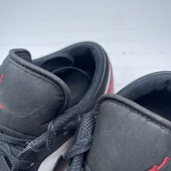 Nike Air Jordan 1 Low White/Black-Varsity Red-White 553558-161 Size 8 - Picture 10 of 16